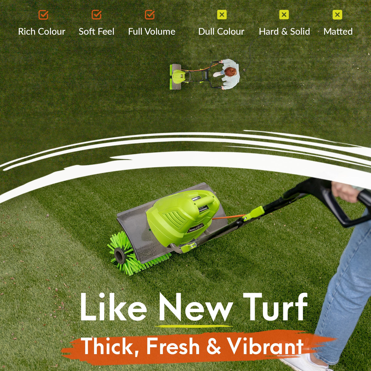 Volumizer | 22" Corded Artificial Turf Power Broom